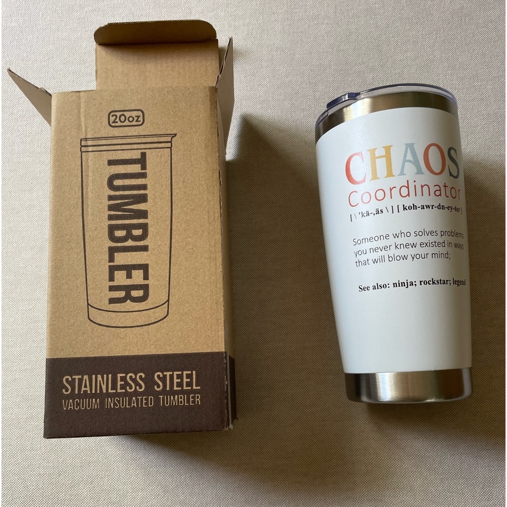 Stainless steel vacuum insulated tumbler. NEW.